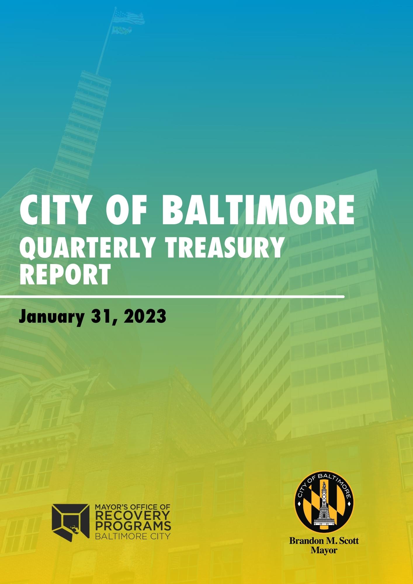 Link to PDF of January 2023 Quarterly Treasury Report